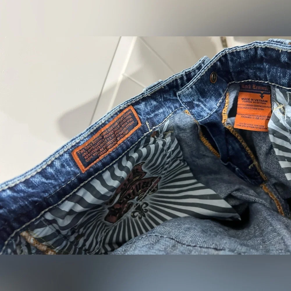 Men’s Rock Revival Jeans Acid wash look Evan straight 38